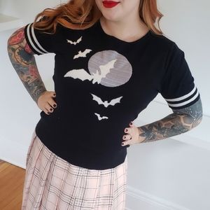 Plus Size Hell Bunny Bat Pinup Sweater